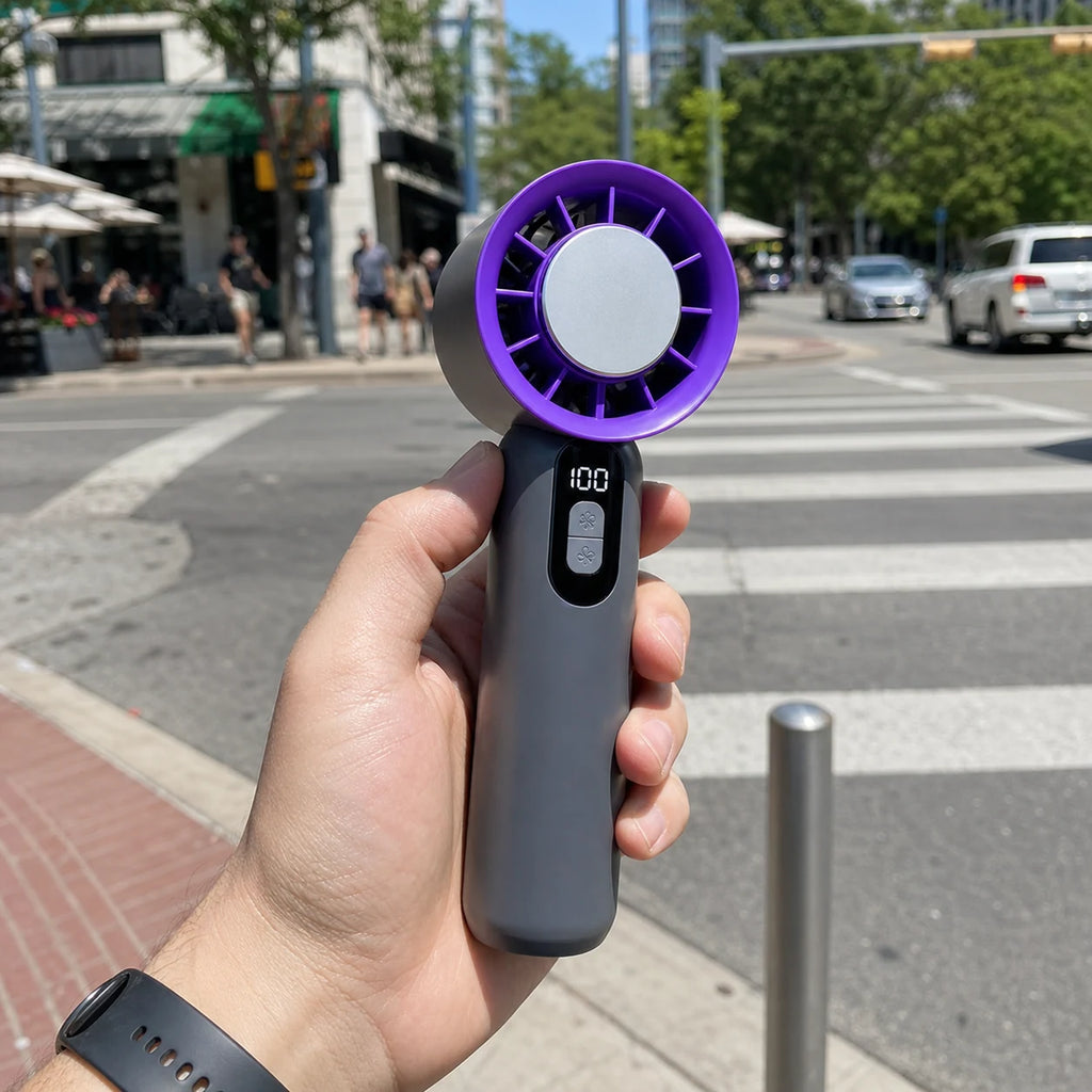 BreezeTurbo™ Ice-Cool Handheld Fan